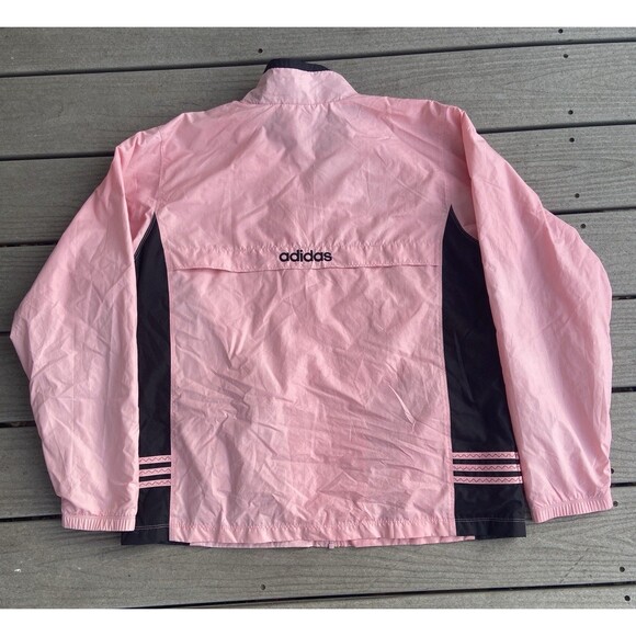 Y2K Adidas Windbreaker Jacket Pink Black XL 2001 Vintage Baggy Capri Pants - Picture 11 of 16